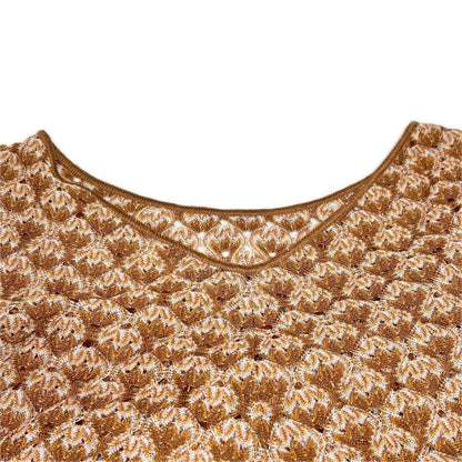 MISSONI ミッソーニ OPMDSS0160 ブラウン レーヨンリネン レース ワンピース ワンピース