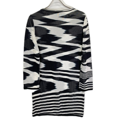 MISSONI ミッソーニ ブラック×ホワイト レーヨン ゼブラ柄 ワンピース ワンピース