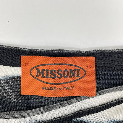 MISSONI ミッソーニ ブラック×ホワイト レーヨン ゼブラ柄 ワンピース ワンピース
