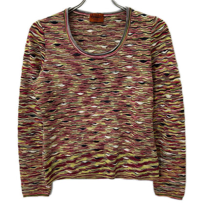MISSONI ミッソーニ マルチカラー ウールシルク ニット プルオーバー トップス