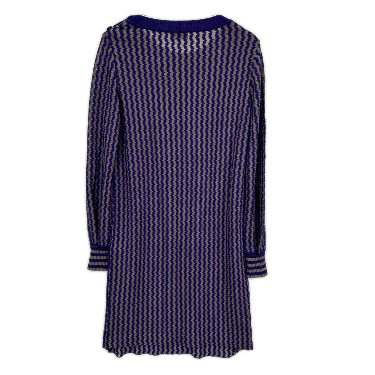 MISSONI ミッソーニ OPMDLW0010 パープル ウールレーヨン 幾何学柄 ニット ワンピース ワンピース