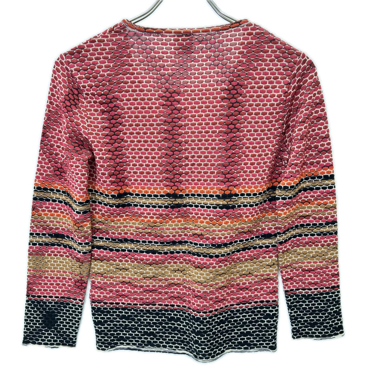 M Missoni エムミッソーニ レッド系 ウールレーヨン Vネック ニットソー トップス