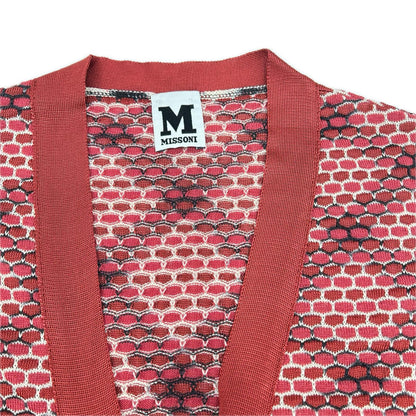 M Missoni エムミッソーニ レッド系 ウールレーヨン Vネック ニット カーディガン トップス