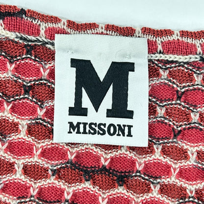 M Missoni エムミッソーニ レッド系 ウールレーヨン Vネック ニット ワンピース ワンピース