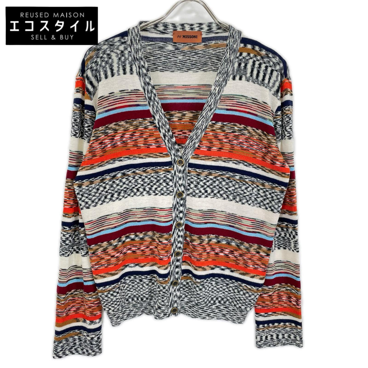MISSONI ミッソーニ 22年 DS22WM0R マルチカラー ウール ニット カーディガン トップス