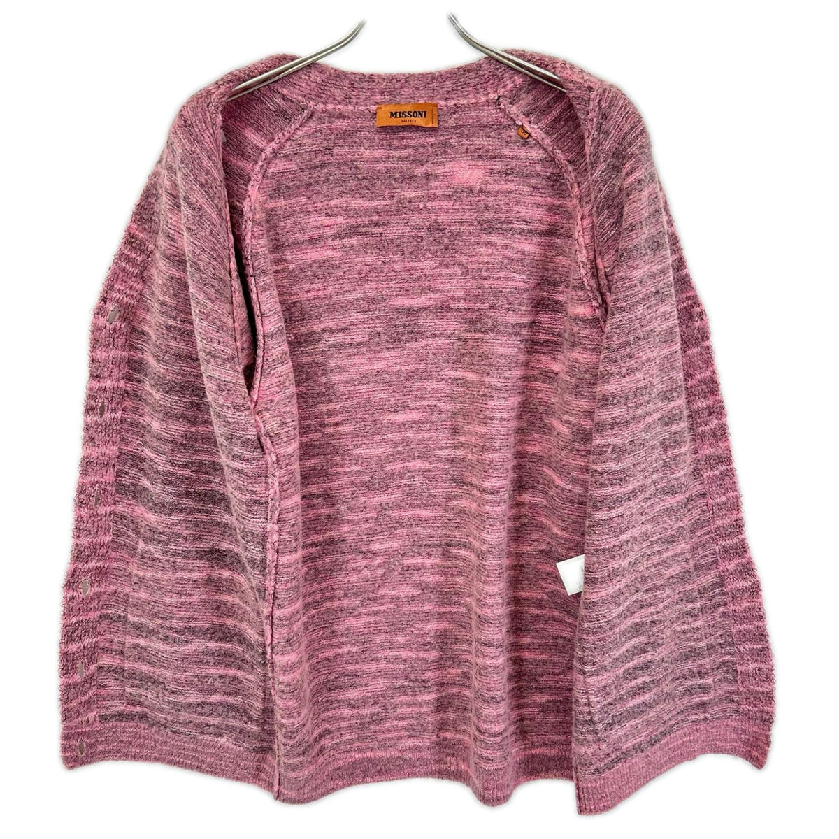 MISSONI ミッソーニ ピンク×グレー ウールレーヨン ニット カーディガン トップス