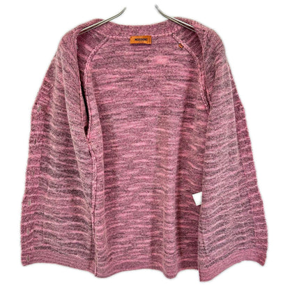 MISSONI ミッソーニ ピンク×グレー ウールレーヨン ニット カーディガン トップス