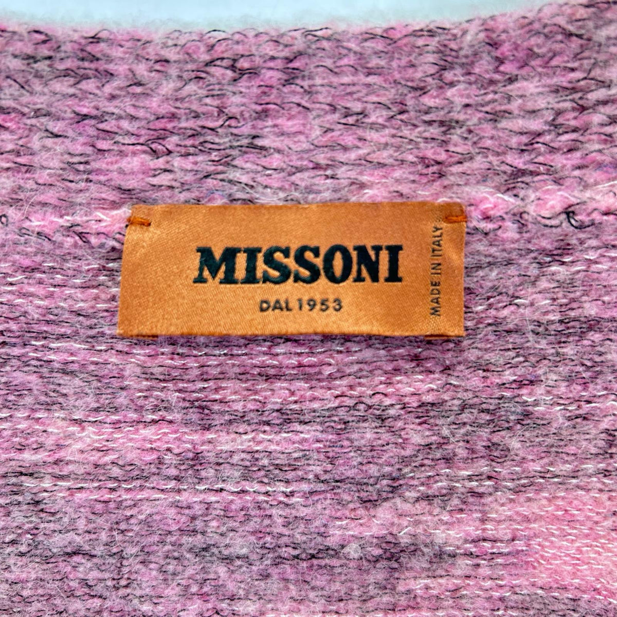 MISSONI ミッソーニ ピンク×グレー ウールレーヨン ニット カーディガン トップス