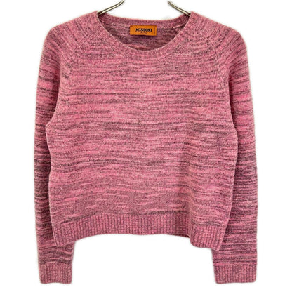 MISSONI ミッソーニ ピンク×グレー ウールレーヨン ニット セーター トップス