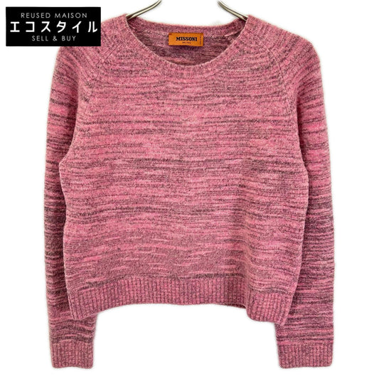 MISSONI ミッソーニ ピンク×グレー ウールレーヨン ニット セーター トップス