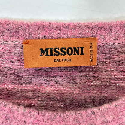 MISSONI ミッソーニ ピンク×グレー ウールレーヨン ニット セーター トップス