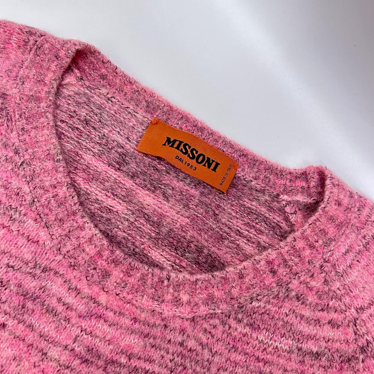 MISSONI ミッソーニ ピンク×グレー ウールレーヨン ニット セーター トップス