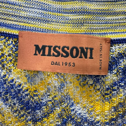 MISSONI ミッソーニ ブルー×イエロー レーヨン マルチカラー シャツワンピース ワンピース