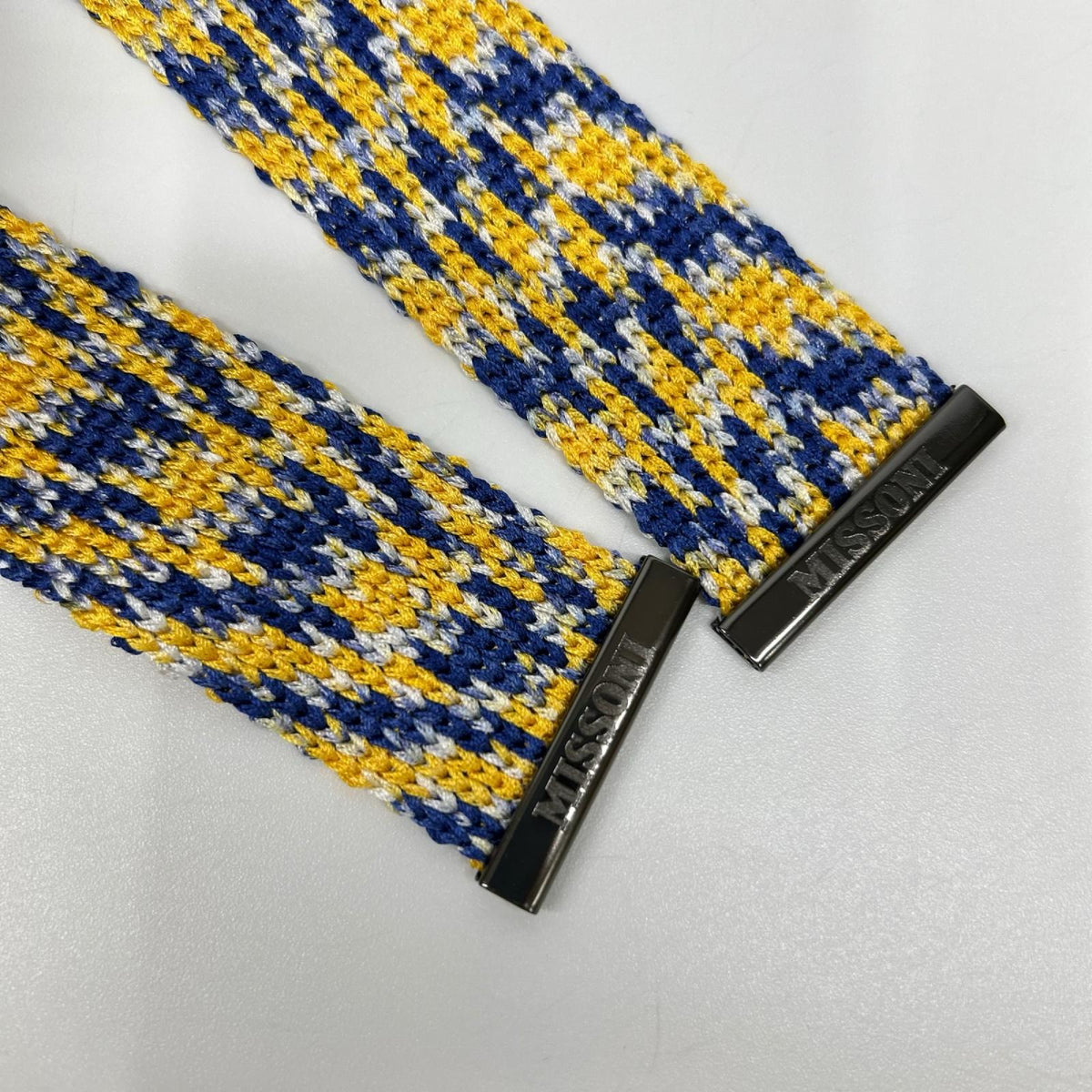 MISSONI ミッソーニ ブルー×イエロー レーヨン マルチカラー シャツワンピース ワンピース