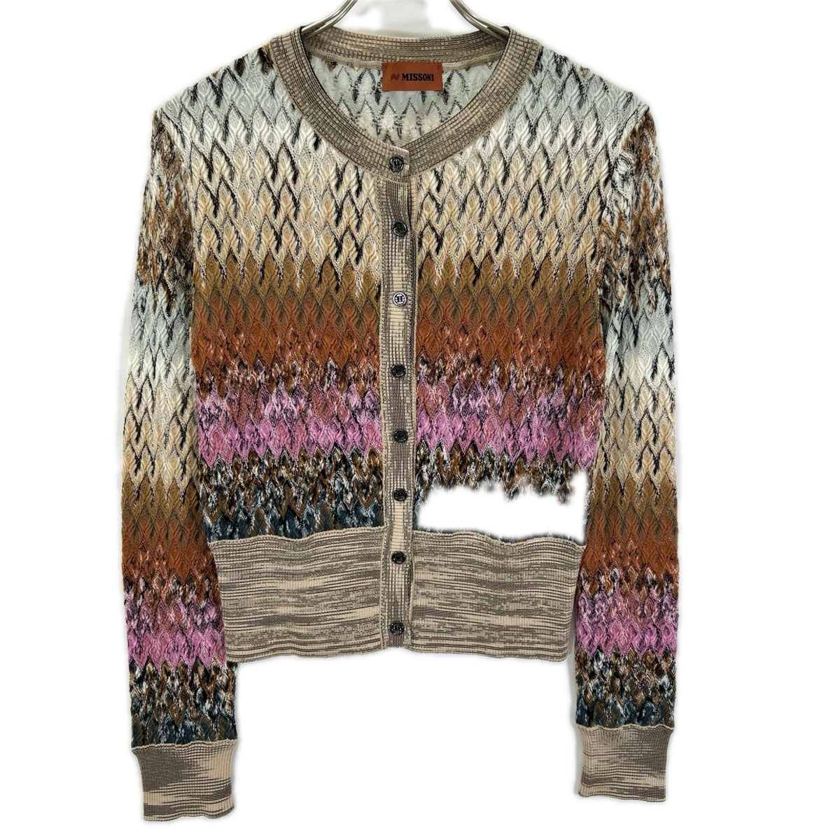 MISSONI ミッソーニ 22年 DS22WM0F ブラウン系 マルチカラー ウール カーディガン トップス