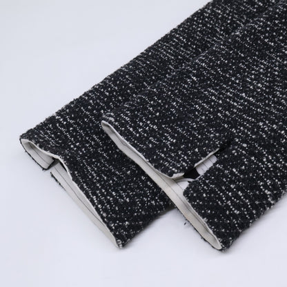 LEONARD レオナール FASHION 0378851 ツイード ノーカラー ロング コート
