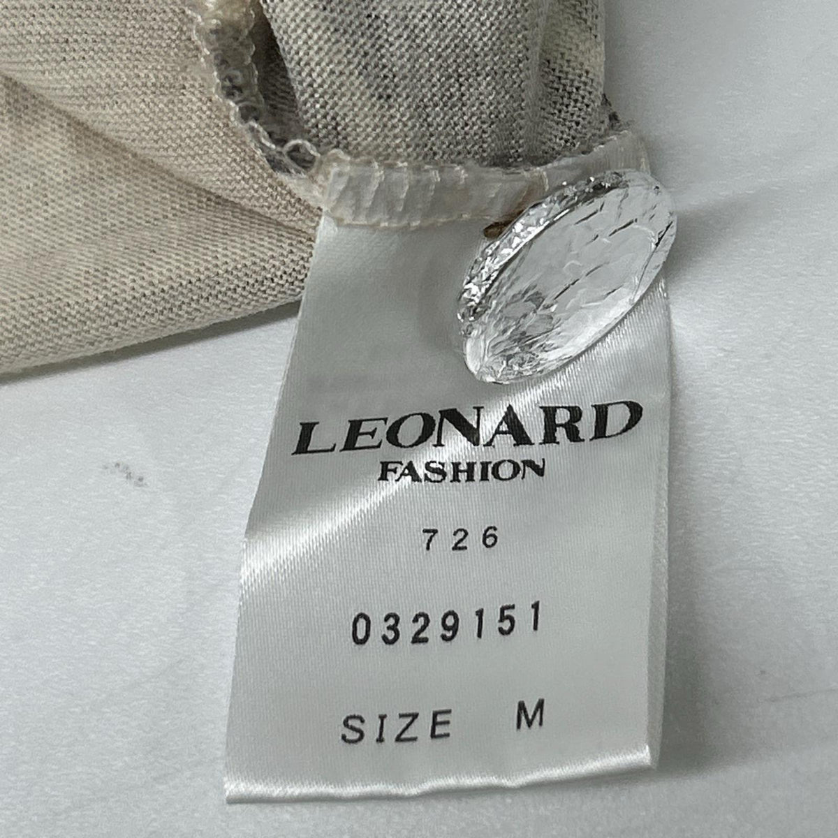 LEONARD レオナール 0329151 ベージュ系 ウールシルク フラワーモチーフ カーディガン トップス