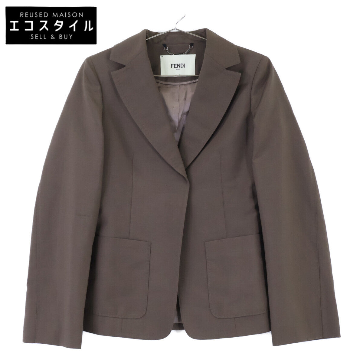 FENDI フェンディ 24年 FJ7624 AQ3H ブラウン ウール テーラードジャケット ジャケット