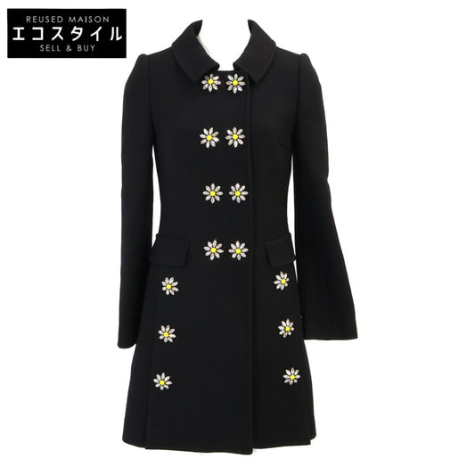 DOLCE&GABBANA ドルチェアンドガッバーナ 【国内正規】F0P23Z FU2TS フラワービジュー ウール ロング コート