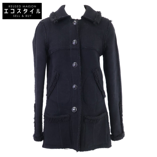 CHANEL SPORTS シャネルスポーツ 【国内正規】P33741V24024 2008AW ココマークボタン ウール ツイード ニットジャケット ジャケット
