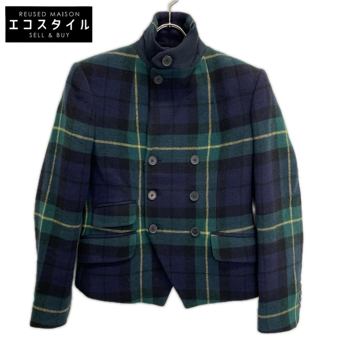 POLObyRalphLauren ポロラルフローレン 211765389001 グリーン タータンチェック ダブルブレストジャケット ジャケット