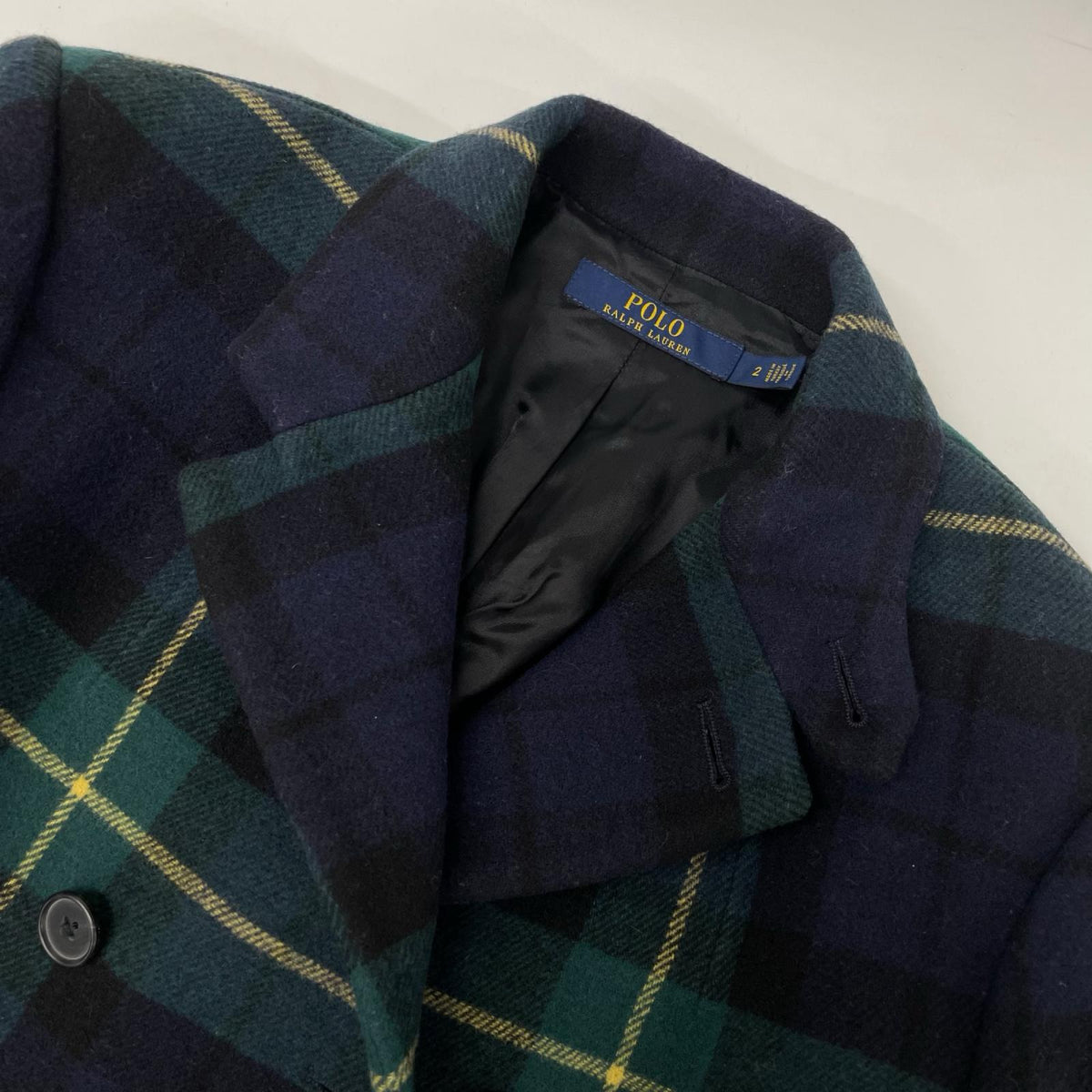 POLObyRalphLauren ポロラルフローレン 211765389001 グリーン タータンチェック ダブルブレストジャケット ジャケット