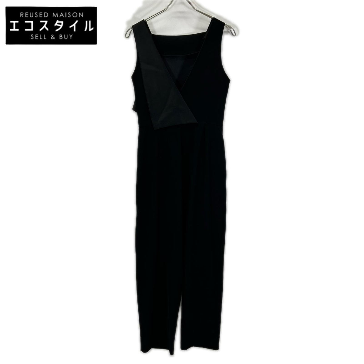 EMPORIOARMANI エンポリオアルマーニ 3H2D61 2NWAZ ブラック バックオープン サロペット オーバーオール オールインワン