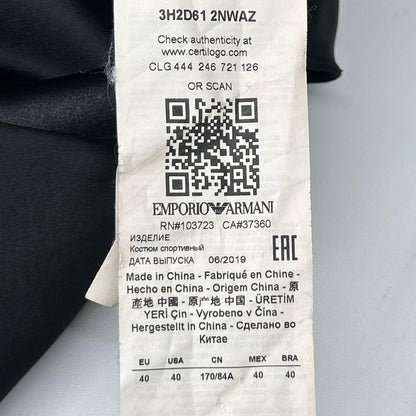 EMPORIOARMANI エンポリオアルマーニ 3H2D61 2NWAZ ブラック バックオープン サロペット オーバーオール オールインワン