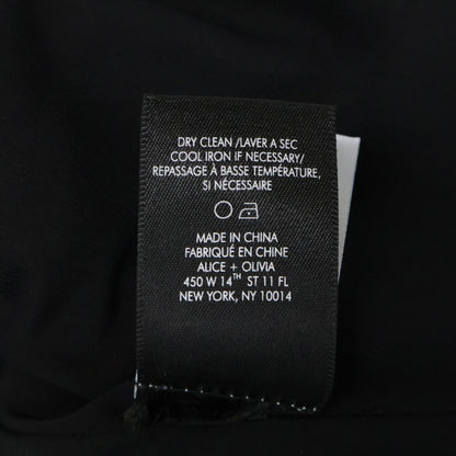 alice+olivia アリスオリビア CC210018529 ブラック チェック ビジュー ツイード ノースリーブ ワンピース ワンピース