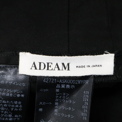 ADEAM アディアム 42721 ブラック レーヨン混 パラダイスニットドレス ワンピース