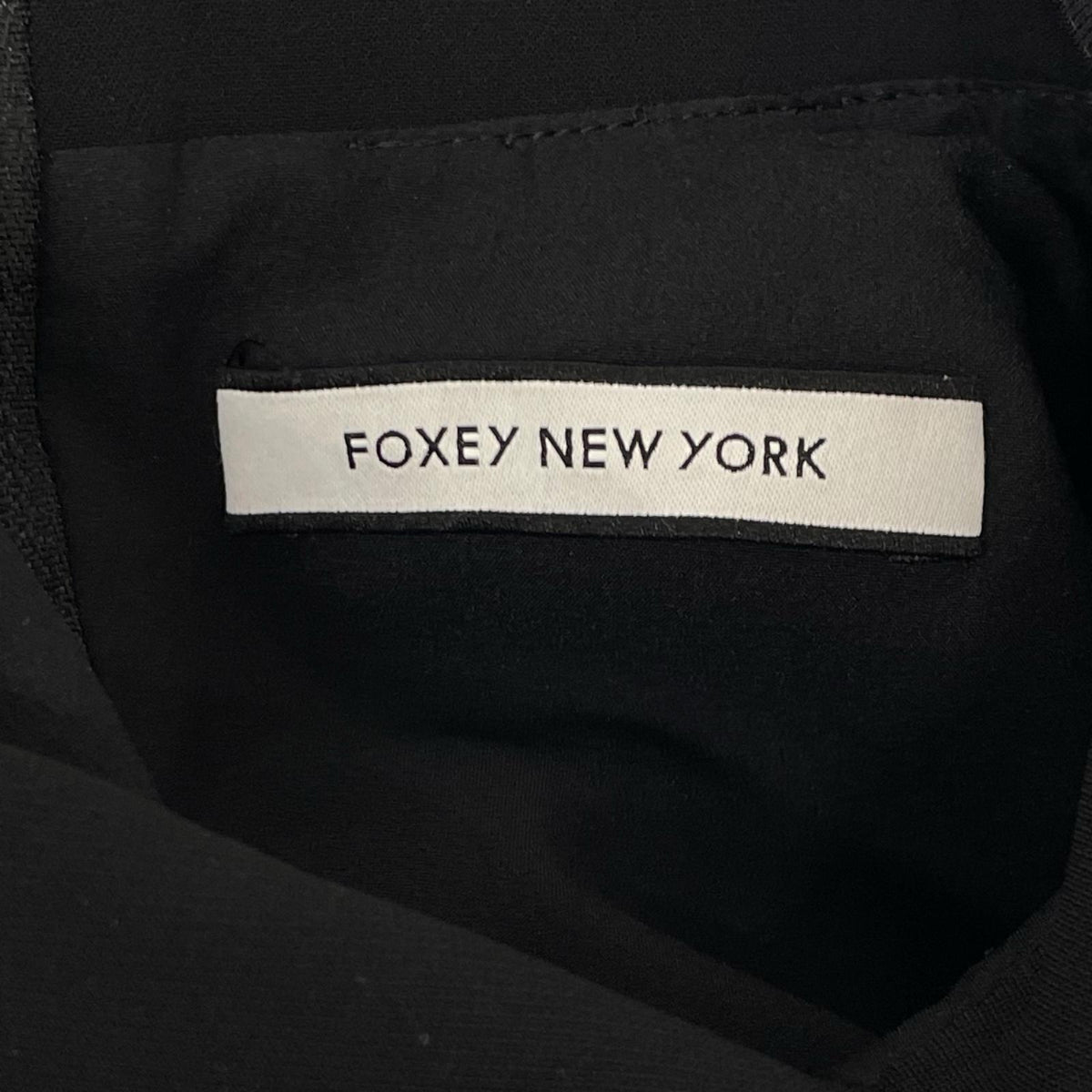 FOXEY NEW YORK フォクシーニューヨーク 37567 ブラック ノースリーブ 襟付き フィット&フレア ワンピース ワンピース