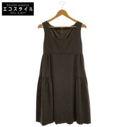 FOXEY NEW YORK フォクシーニューヨーク 27879 ブラウン レディエンパイア ノースリーブ フレア ワンピース トップス