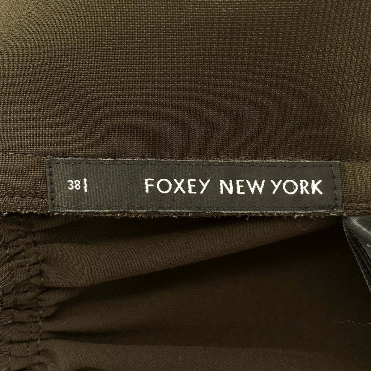 FOXEY NEW YORK フォクシーニューヨーク 27879 ブラウン レディエンパイア ノースリーブ フレア ワンピース トップス