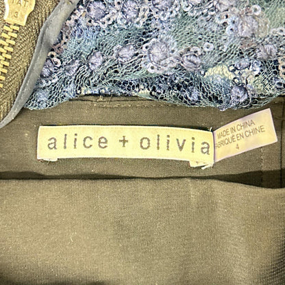 alice+olivia アリスオリビア 65193-1-15013 ネイビー スパンコール ノースリーブ ドレス ワンピース