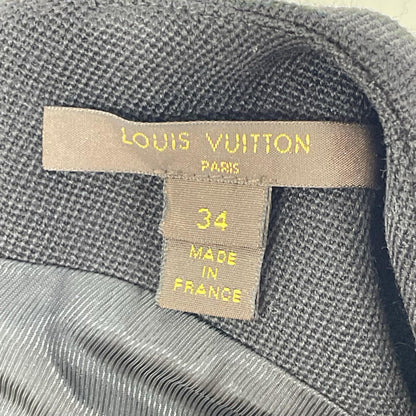 LOUIS VUITTON ルイヴィトン CA38929 ブラック ウール混 ノースリーブ フレア ワンピース ワンピース