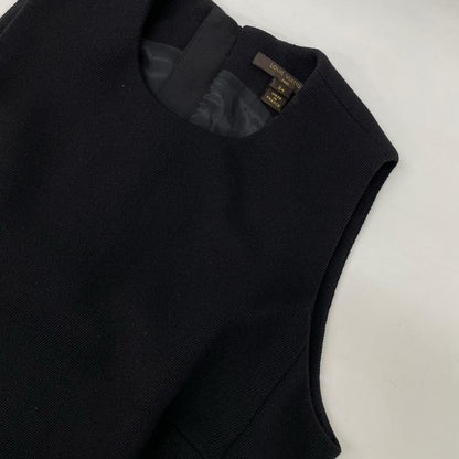 LOUIS VUITTON ルイヴィトン CA38929 ブラック ウール混 ノースリーブ フレア ワンピース ワンピース