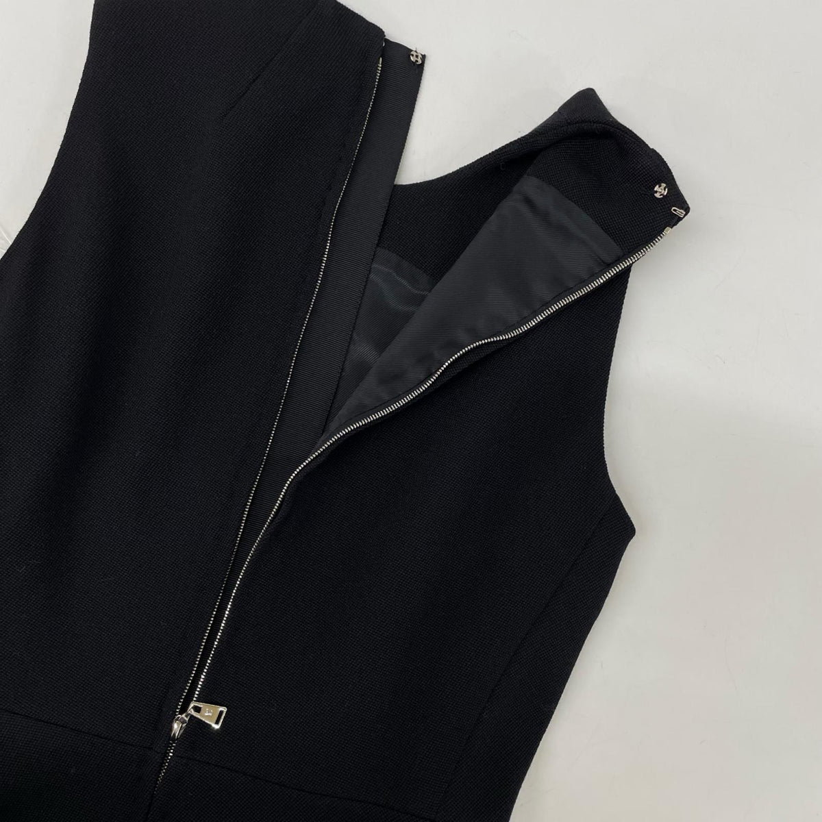 LOUIS VUITTON ルイヴィトン CA38929 ブラック ウール混 ノースリーブ フレア ワンピース ワンピース