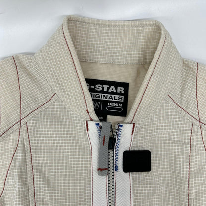 G-STAR RAW ジースターロゥ D21467-C651-110 ホワイト E Razor Jumpsuit サロペット オーバーオール オールインワン