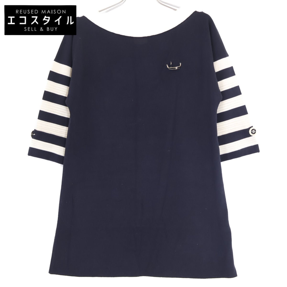 CHANEL シャネル 【国内正規】P47532K06093 七分袖 ニット ミニ ワンピース