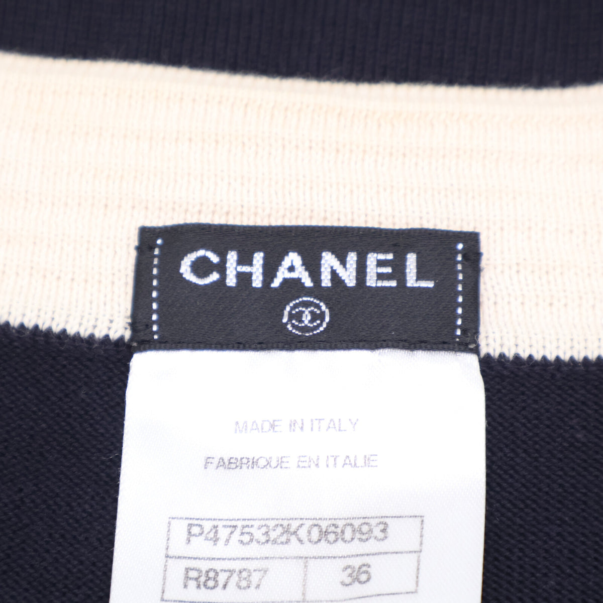 CHANEL シャネル 【国内正規】P47532K06093 七分袖 ニット ミニ ワンピース