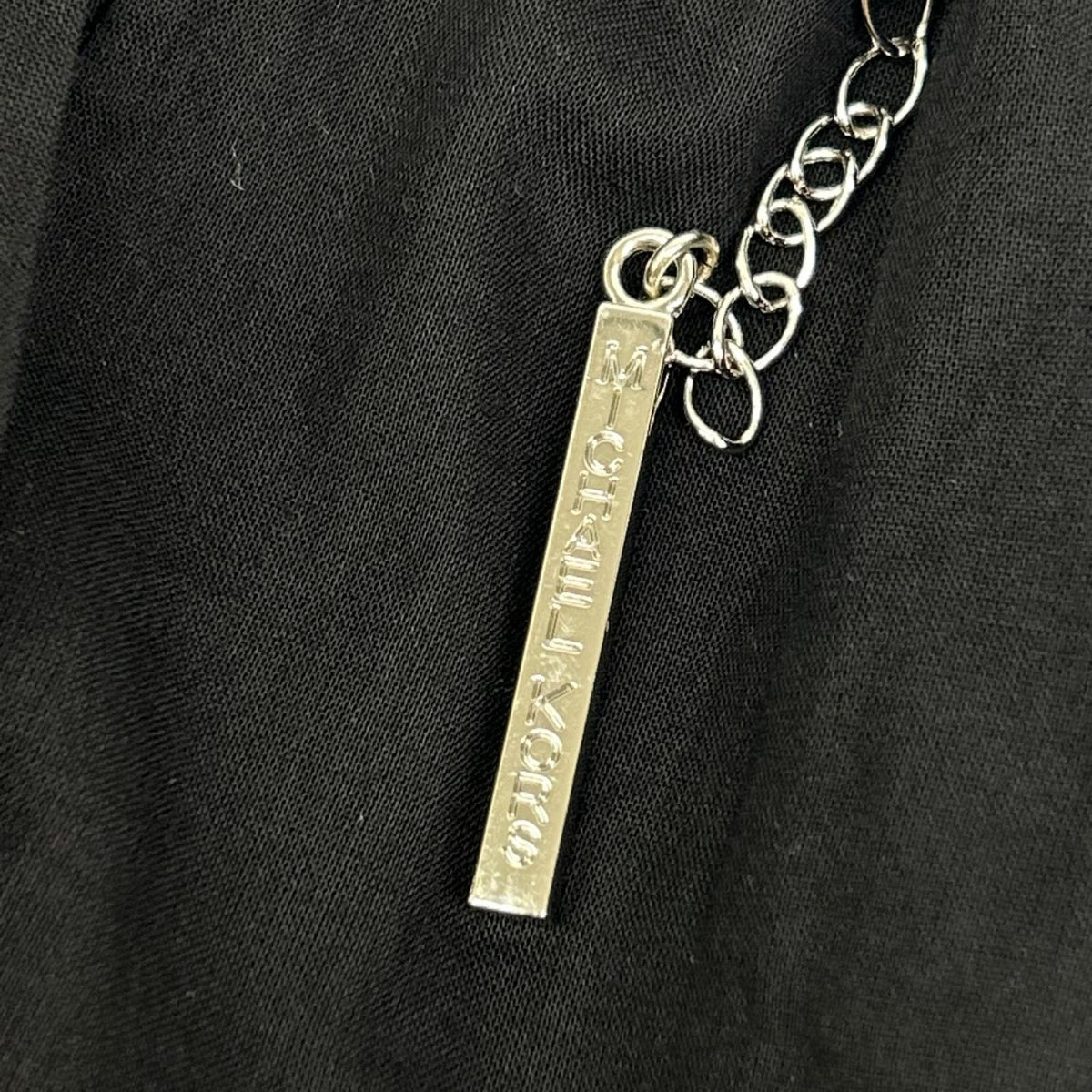 MICHAEL KORS マイケルコース MS381P04YJ ブラック チェーンホルター コットンローン ミディドレス ワンピース