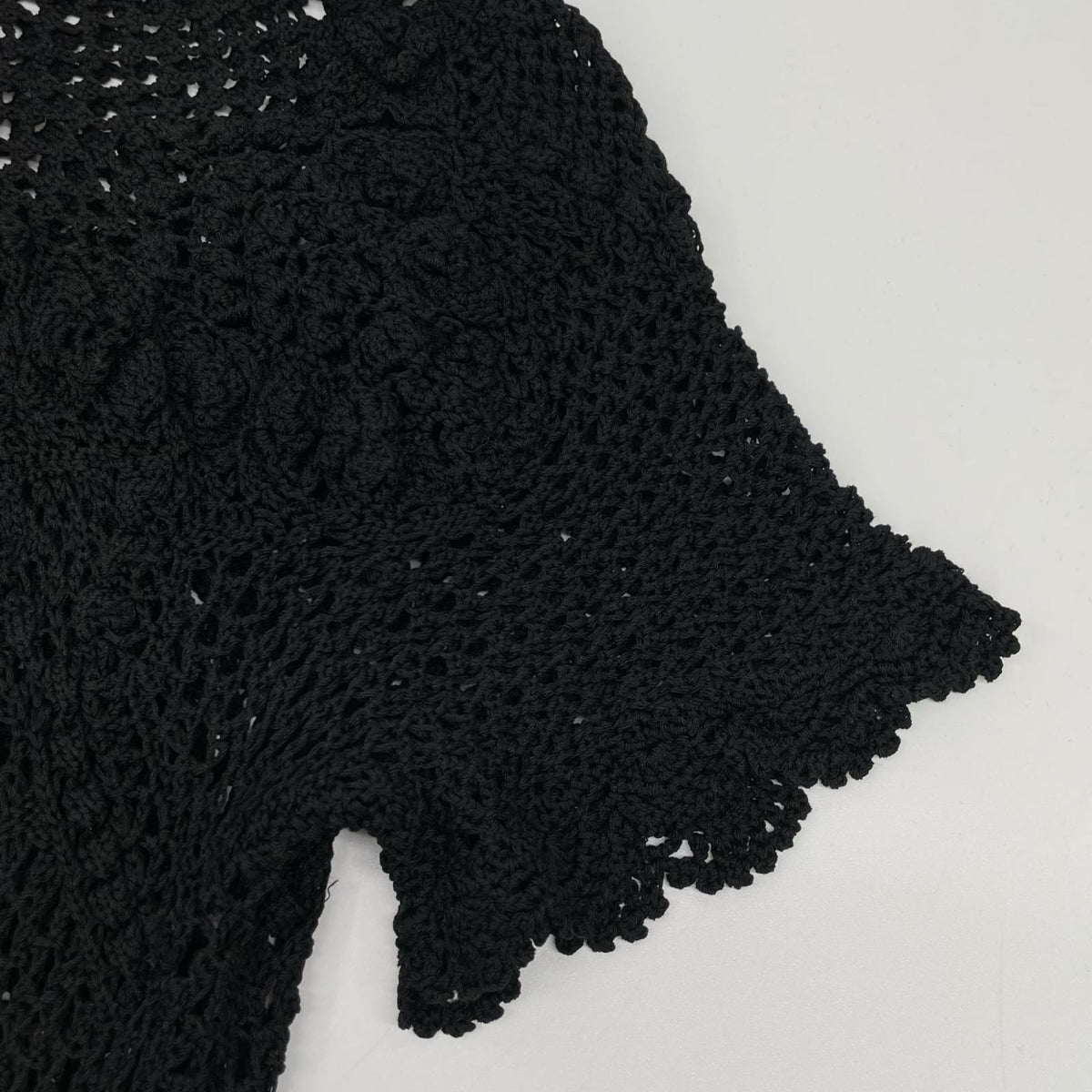 RalphLauren PURPLE LABEL ラルフローレン パープルレーベル ブラック シルク フラワー刺繍 ニット ワンピース ワンピース