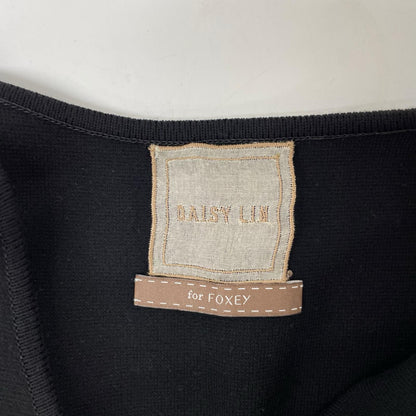 DAISY LIN デイジーリン 31241 ブラック レーヨン混 タックフリルニット ワンピース ワンピース