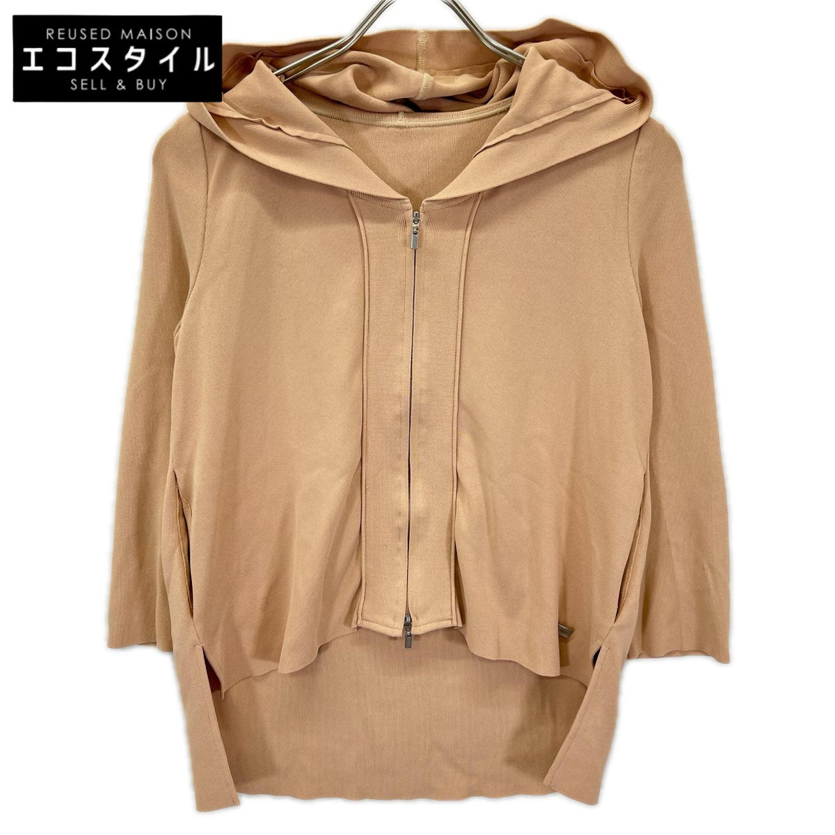FOXEY フォクシー 31694 ベージュ ジップアップ レディライクパーカー トップス