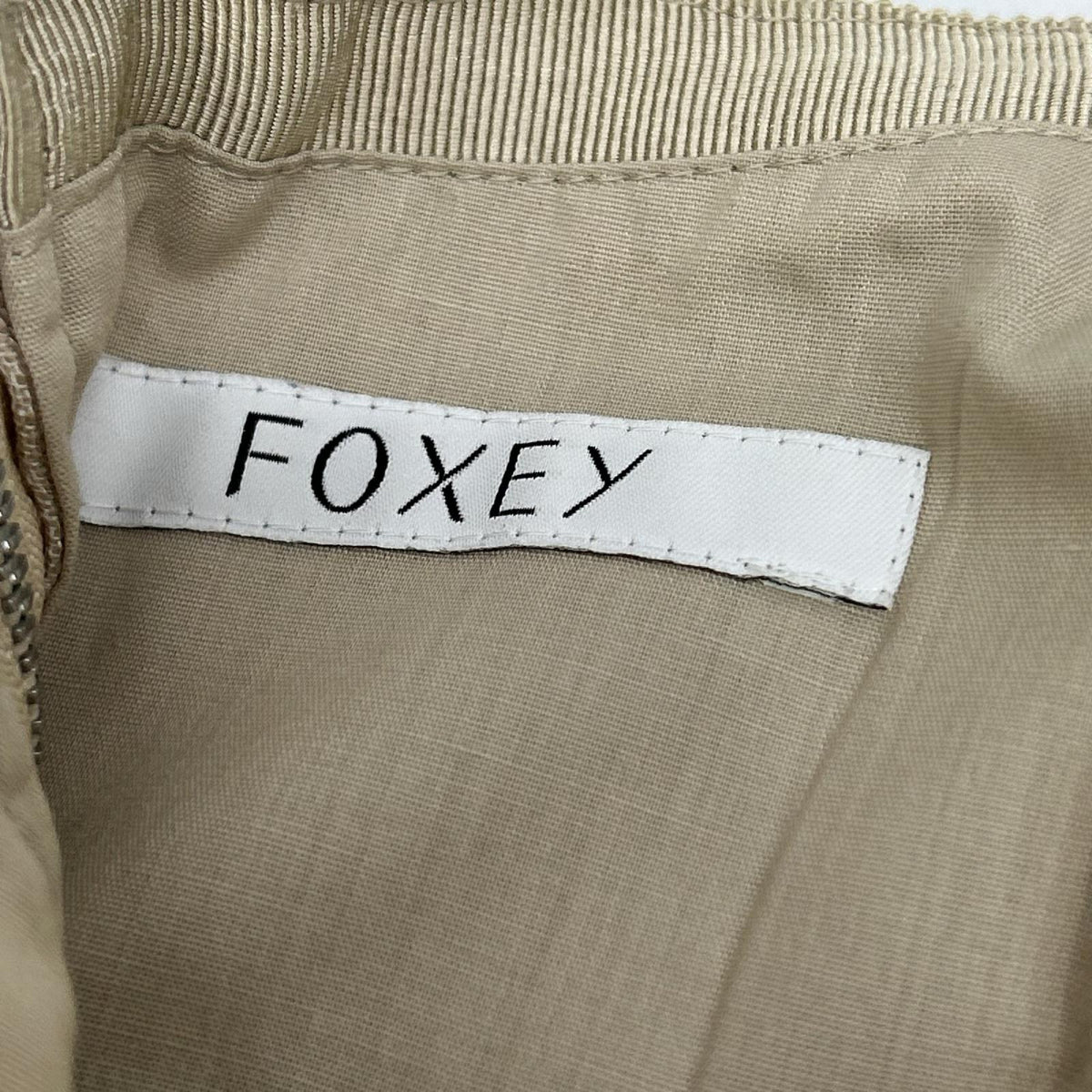 FOXEY フォクシー 34125 ベージュ リネンホイップ ティアードスカート スカート