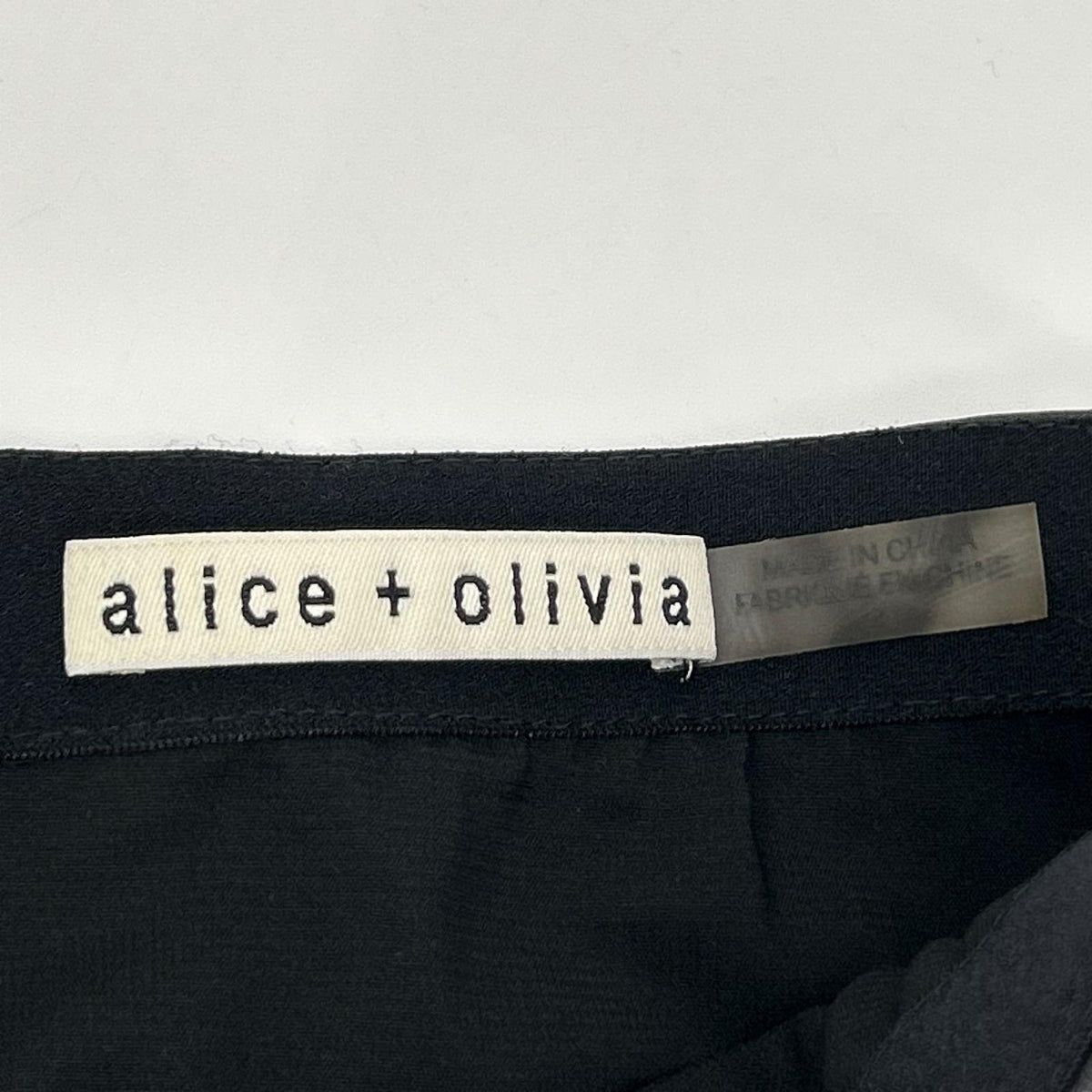 alice+olivia アリスオリビア ブラック フェイクレザー フラワー刺繍 ミニスカート スカート