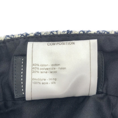 CHANEL シャネル P53430V31165 ホワイト×ブラック ツイード ニット ミニスカ ボトムス