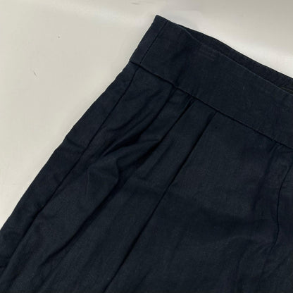 EMPORIOARMANI エンポリオアルマーニ 5NP24T52012 ネイビー リネン ワイドレッグパンツ ボトムス