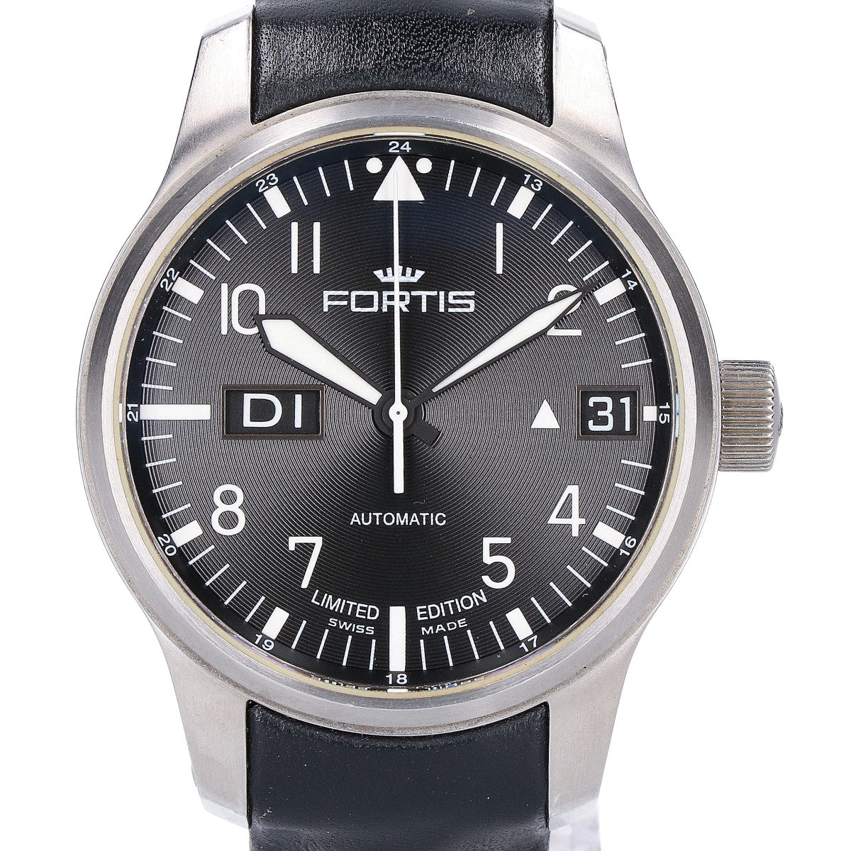 FORTIS フォルティス 700.10.162 F-43 フリーガー ビッグデイデイト 黒文字盤 自動巻き 腕時計
