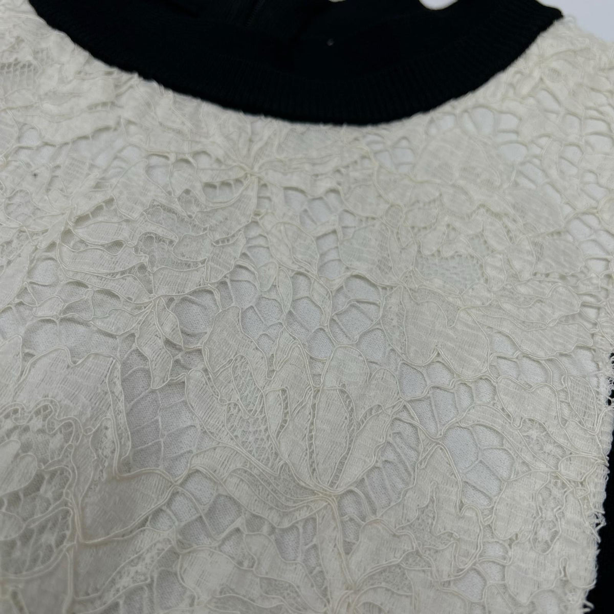 VALENTINO ヴァレンティノ JB3KD01W241 ブラック フラワーレース バイカラー ドレス ワンピース ワンピース